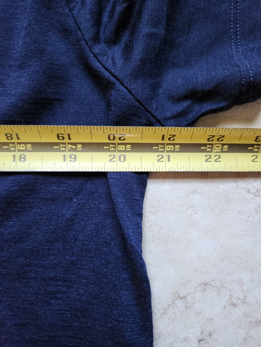 Unbound Merino Ultralight Crew Neck T-Shirt XL Navy Blue Wool Blend Tee - Picture 7 of 8
